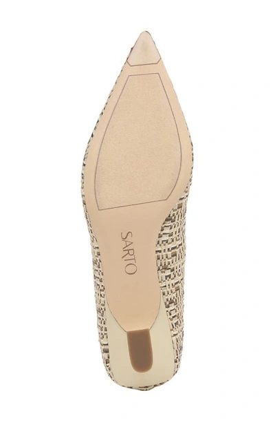 Shop Sarto By Franco Sarto Diva Pointed Toe Kitten Heel Pump In Beige