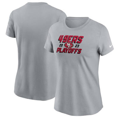 Shop Nike Gray San Francisco 49ers 2023 Nfl Playoffs Iconic T-shirt