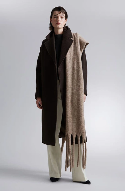Shop & Other Stories Wool Coat In Brown