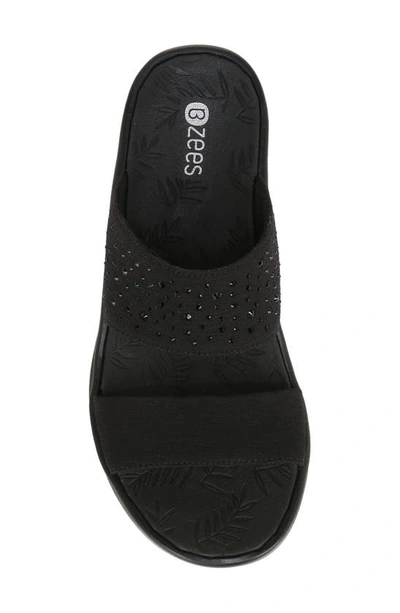 Shop Bzees Sienna Crystal Embellished Slide Sandal In Black
