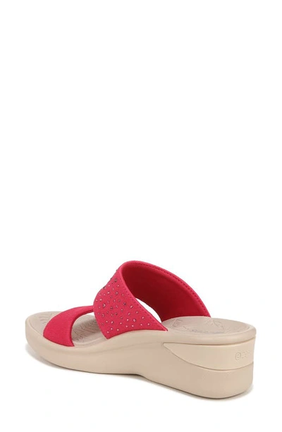 Shop Bzees Sienna Crystal Embellished Slide Sandal In Magenta