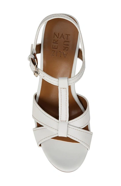 Shop Naturalizer Marnie Ankle Strap Platform Sandal In White Leather