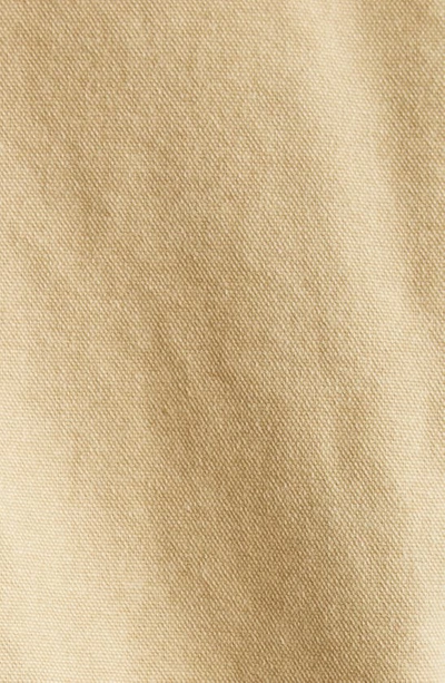 Shop R13 High Pile Fleece Lined Crop Chore Jacket In Khaki Canvas