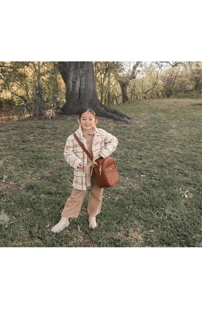 Luli Bebe Monaco Faux Leather Snack Bag In Caramel Brown