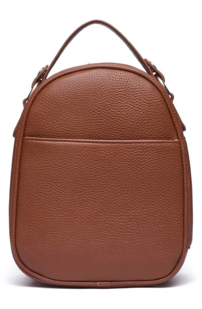 Shop Luli Bebe Monaco Faux Leather Snack Bag In Caramel Brown