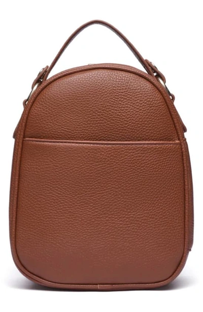 Luli Bebe Monaco Faux Leather Snack Bag In Caramel Brown