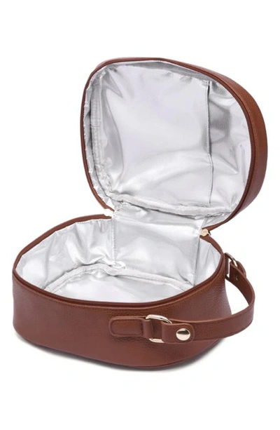 Luli Bebe Monaco Faux Leather Snack Bag In Caramel Brown