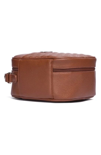 Luli Bebe Monaco Faux Leather Snack Bag In Caramel Brown