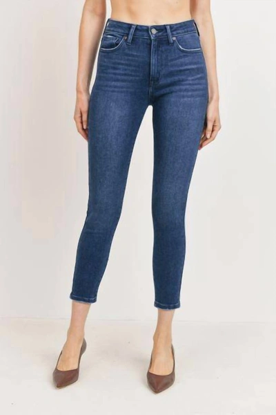 Shop Jbd Virgo High Rise Ankle Skinny Jean In Dark Wash In Blue