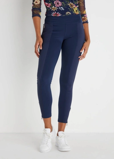 Shop Anatomie High Waisted Travel & Performance Pant In Navy In Blue