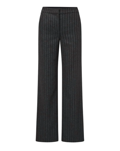 Shop Veronica Beard Tonelli Pinstriped Pant In Charcoal Multi In Grey