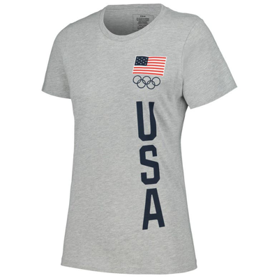 Shop Outerstuff Heather Gray Team Usa Flag Five Rings T-shirt