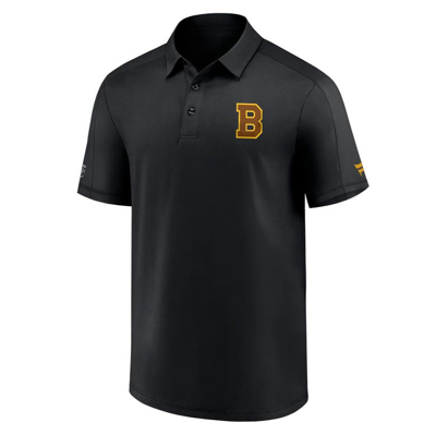 Shop Fanatics Branded Black Boston Bruins Authentic Pro Logo Polo