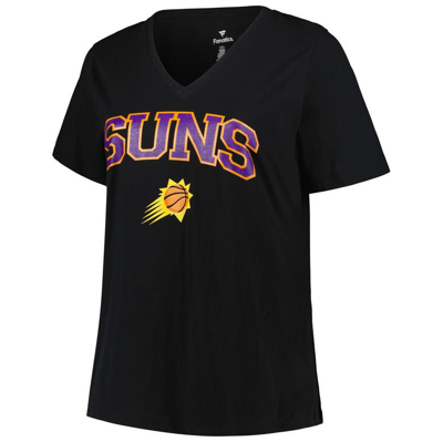 Shop Profile Black Phoenix Suns Plus Size Arch Over Logo V-neck T-shirt