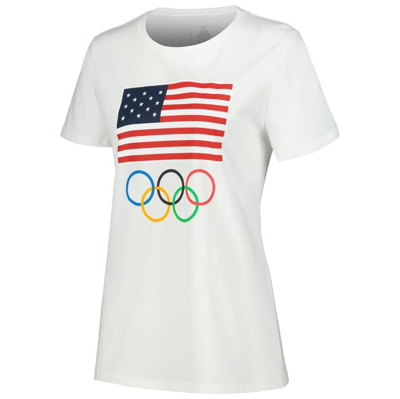 Shop Outerstuff White Team Usa Flag Five Rings T-shirt