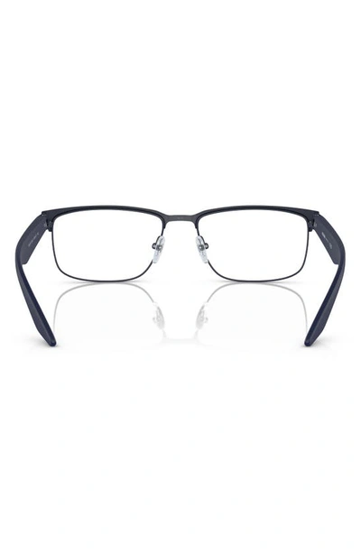 Prada 56mm Rectangular Optical Glasses In Blue Rubber