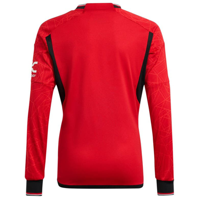 Shop Adidas Originals Adidas  Red Manchester United 2023/24 Home Replica Long Sleeve Jersey