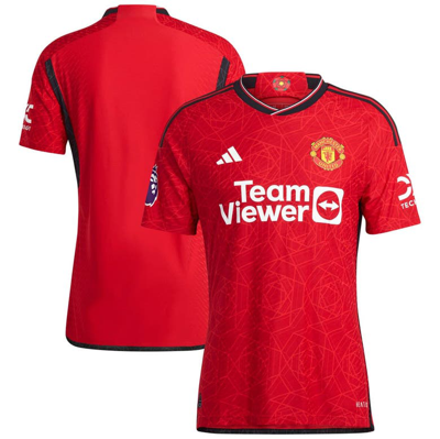 Shop Adidas Originals Adidas  Red Manchester United 2023/24 Home Authentic Jersey