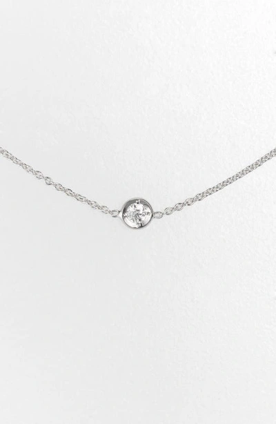 Shop Roberto Coin Diamond Seven Station Necklace In Sterling Silver