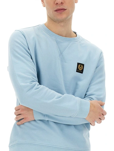 Shop Belstaff Sweatshirt With Logo In Blue