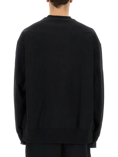 Shop Y-3 Adidas Cotton Sweatshirt In Black