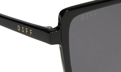 Shop Diff Esme 53mm Polarized Square Sunglasses In Grey