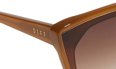 Shop Diff Gjelina 65mm Oversize Gradient Round Sunglasses In Brown Gradient