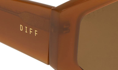 Shop Diff Zoe 52mm Polarized Oval Sunglasses In Brown