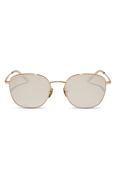 Shop Diff Axel 54mm Square Sunglasses In Honey Crystal Flash