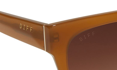 Shop Diff Ariana 54mm Gradient Polarized Square Sunglasses In Brown Gradient