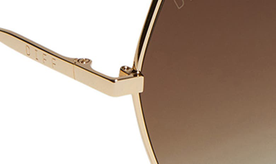 Shop Diff Harlowe 55mm Gradient Polarized Square Sunglasses In Brown Gradient