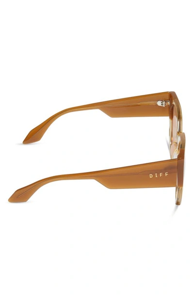 Shop Diff Ivy 52mm Round Sunglasses In Honey Crystal Flash