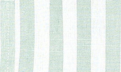 Alexia Admor Tammi Oversize Stripe Boyfriend Button-up Shirt In Green Stripe