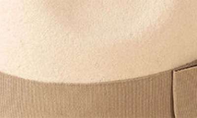 Modern Monarchie Beige Wool Felted Fedora In Beige