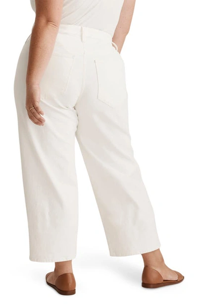 Shop Madewell Perfect Vintage Crop Wide Leg Jeans In Tile White
