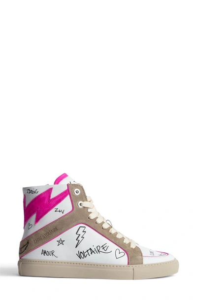 Shop Zadig & Voltaire High Flash Sneaker In Paradise