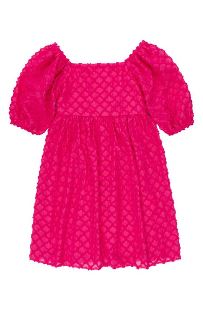 Shop Speechless Kids' Babydoll Textured Chiffon Party Dress In Pink