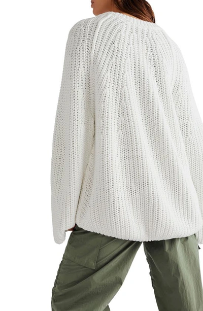 Shop Free People Take Me Home Cotton Sweater In Ivory
