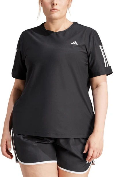 Shop Adidas Originals Adidas Own The Run Performance T-shirt In Black