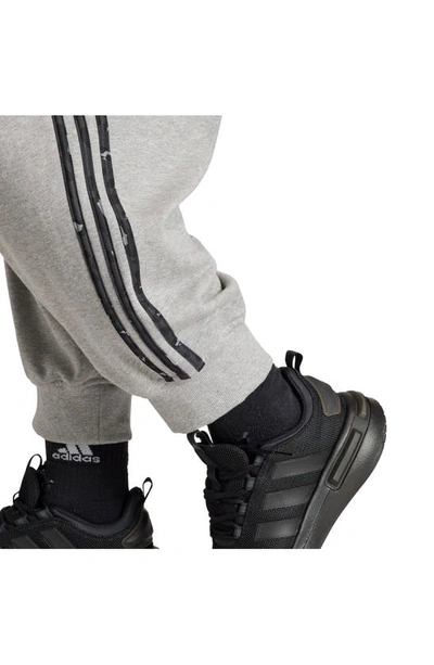 Shop Adidas Originals Adidas Sportswear Essentials 3-stripe Animal Print Pants In Medium Grey Heather