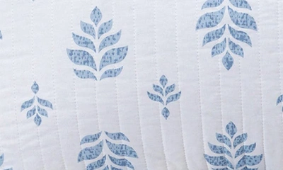 Shop Woven & Weft French Floral Design Quilt & Sham Set In Blue