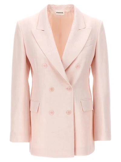 Shop P.a.r.o.s.h Double-breasted Blazer Blazer And Suits In Pink