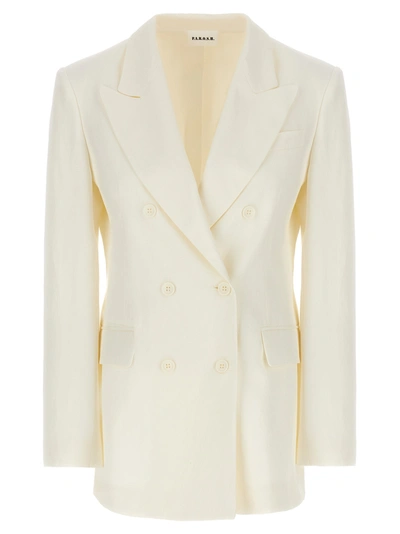 Shop P.a.r.o.s.h Double-breasted Blazer Blazer And Suits White