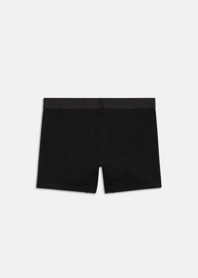 Shop Balenciaga Black Racer Logo Wasitband Boxer Brief