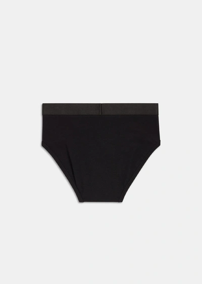 Shop Balenciaga Black Racer Logo Wasitband Brief