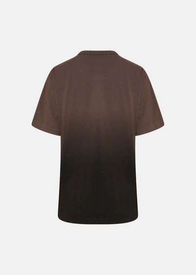 Shop Black Comme Des Garçons Comme Des Garcons Black Brown Slogan-print Cotton T-shirt