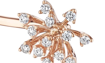Shop Hueb Luminus Diamond Cuff Bracelet In Pink Gold