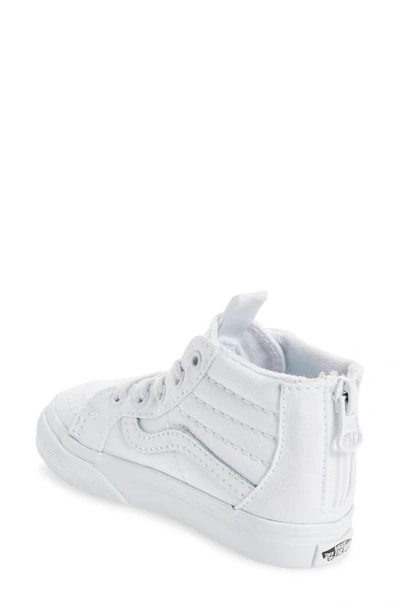 Shop Vans Kids' Sk8-hi Zip Sneaker In True White/true White