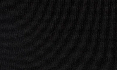 Shop Tom Ford Long Sleeve Wool & Silk Blend Full Needle Rib Polo Sweater Dress In Black