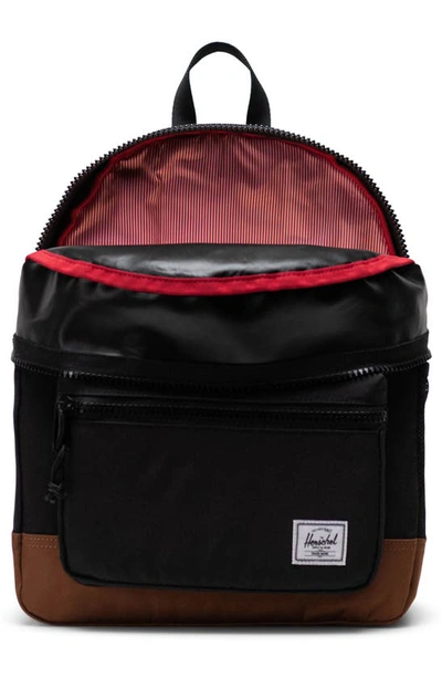 Shop Herschel Supply Co Kids' Heritage Youth Backpack In Black / Saddle Brown